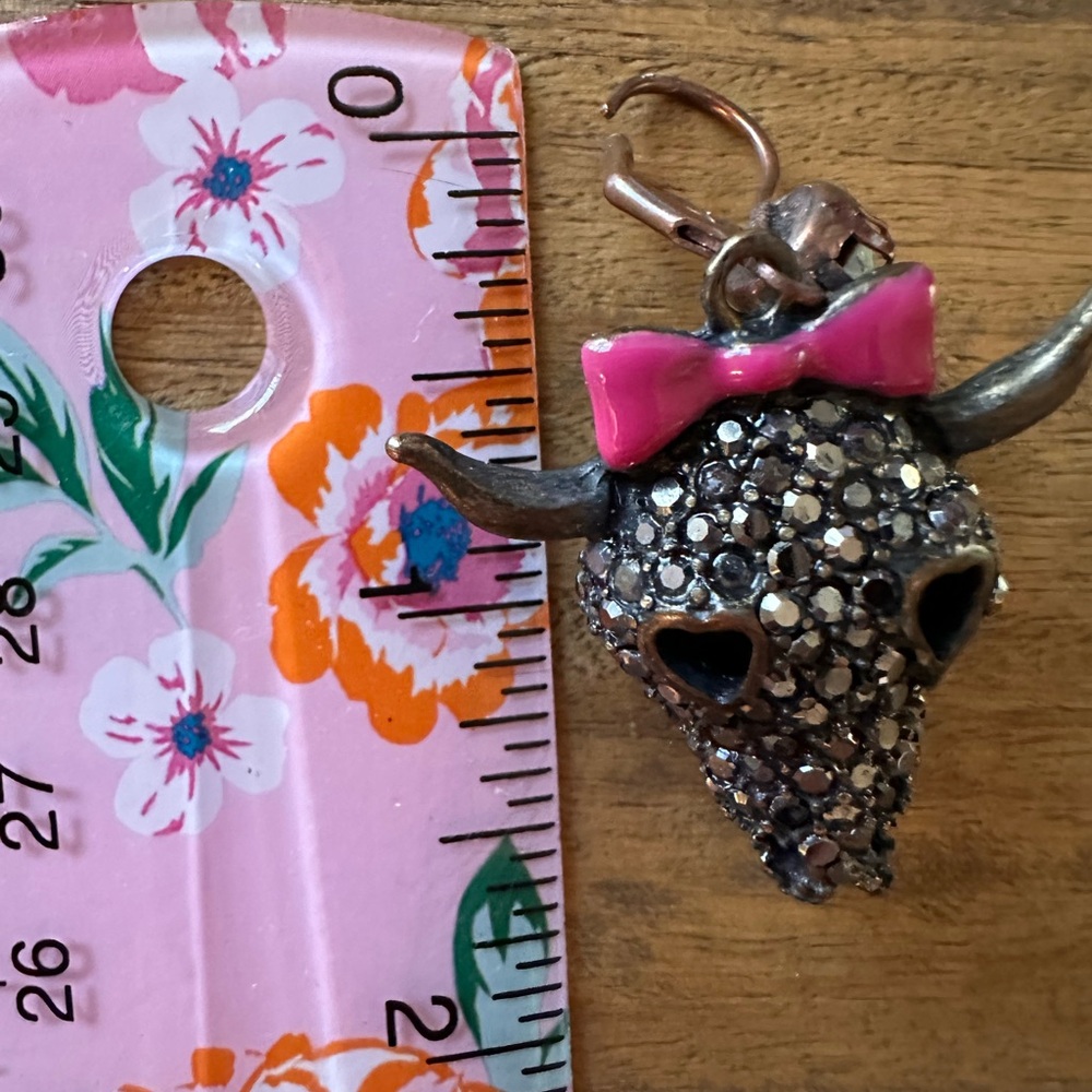 Betsey Johnson vintage sparkling drop earrings - Picture 4 of 4